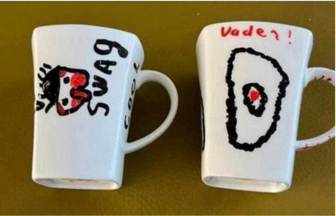 Sam & Squito Koffiekopjes. (Vaderdag). Cadeau  ( liefste pa), Ophalen of Verzenden, Nieuw, Overige stijlen, Kop(pen) en/of Schotel(s)