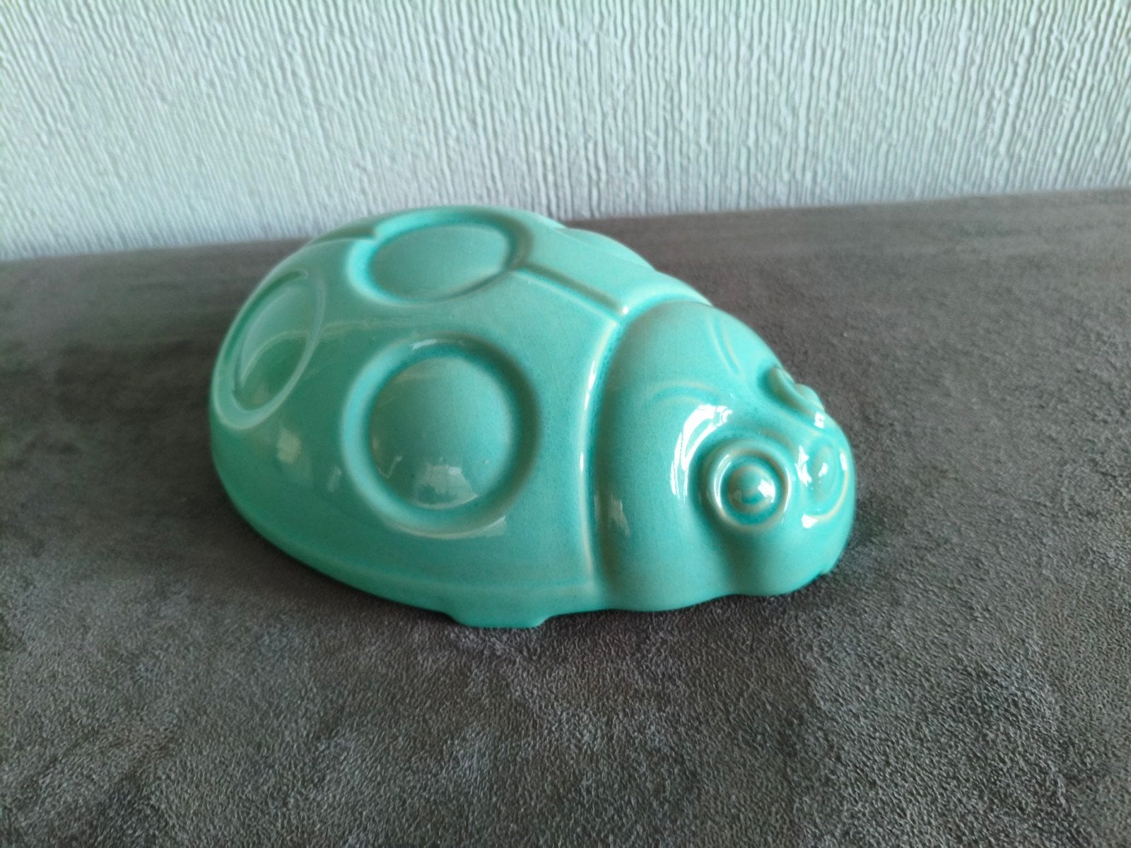 Pudding vorm lieveheersbeestje, vintage, mintgroen, Ophalen of Verzenden