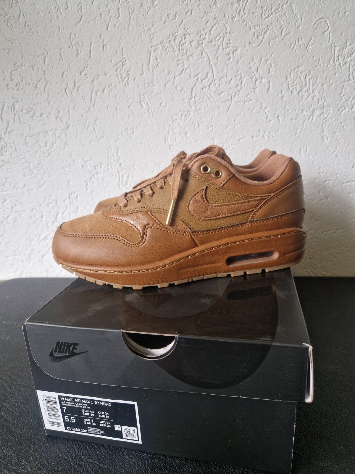 Nieuwe Nike Air Max 1 '87 NBHD Ale Brown sneakers, Bruin, Nike, Nieuw, Ophalen of Verzenden