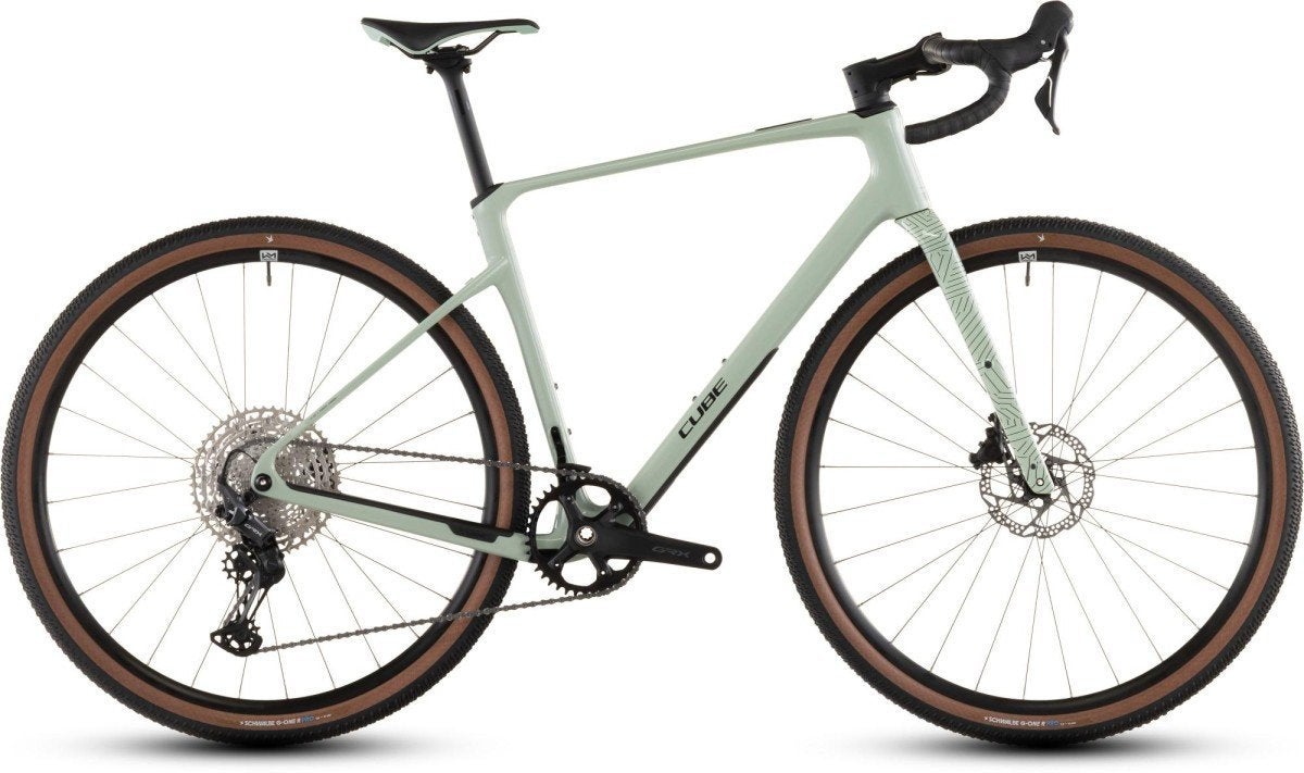 CUBE NUROAD C:62 ONE ALOEGREEN/BLACK ALOEGREEN/BLACK S S, 28 inch, Carbon, 10 tot 15 versnellingen, -
