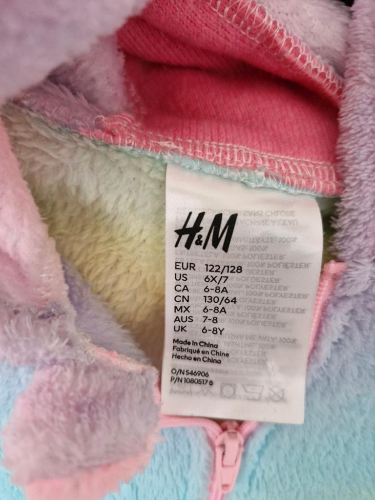 Eenhoorn onesie maat 122-128, Overige typen, Meisje, H&M, Onbekend