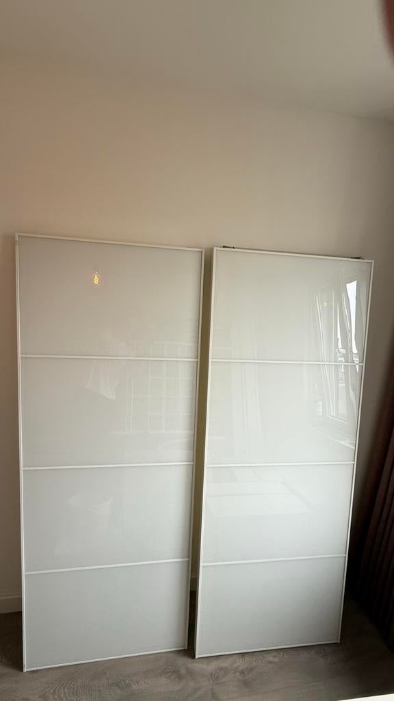 IKEA PAX Schuifdeurframe met rail, wit, 150x201cm, Ophalen, Gebruikt, 200 cm of meer, 150 tot 200 cm