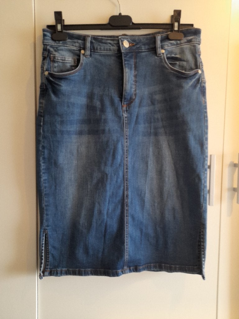 Spijkerrok, Kleding | Dames, Ophalen, Blauw, Zo goed als nieuw, Knielengte