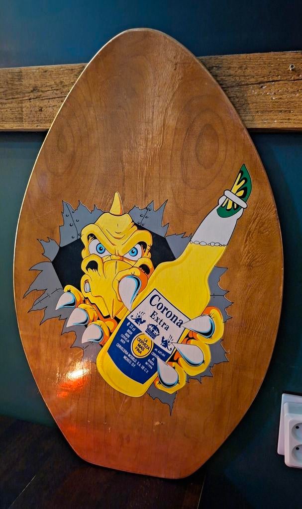 Corona Extra Bier Houten Surfboard voor Decoratie, Ophalen, Zo goed als nieuw, Reclamebord, Plaat of Schild, Overige merken