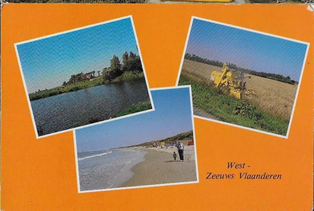Q2569 gelopen ansichtkaart west zeeuws vlaanderen, Ophalen of Verzenden, 1980 tot heden, Gelopen, Noord-Holland