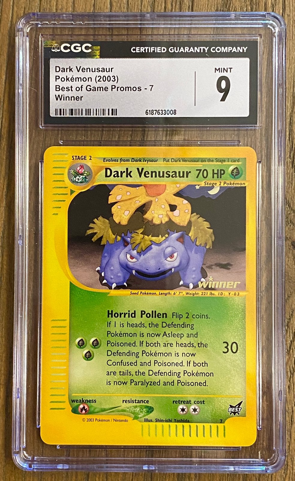 Mint Dark Venusaur Winner CGC9, Ophalen of Verzenden, Nieuw, Losse kaart