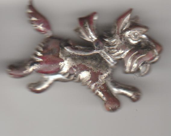 Vintage teckel broche, Verzenden, Zo goed als nieuw