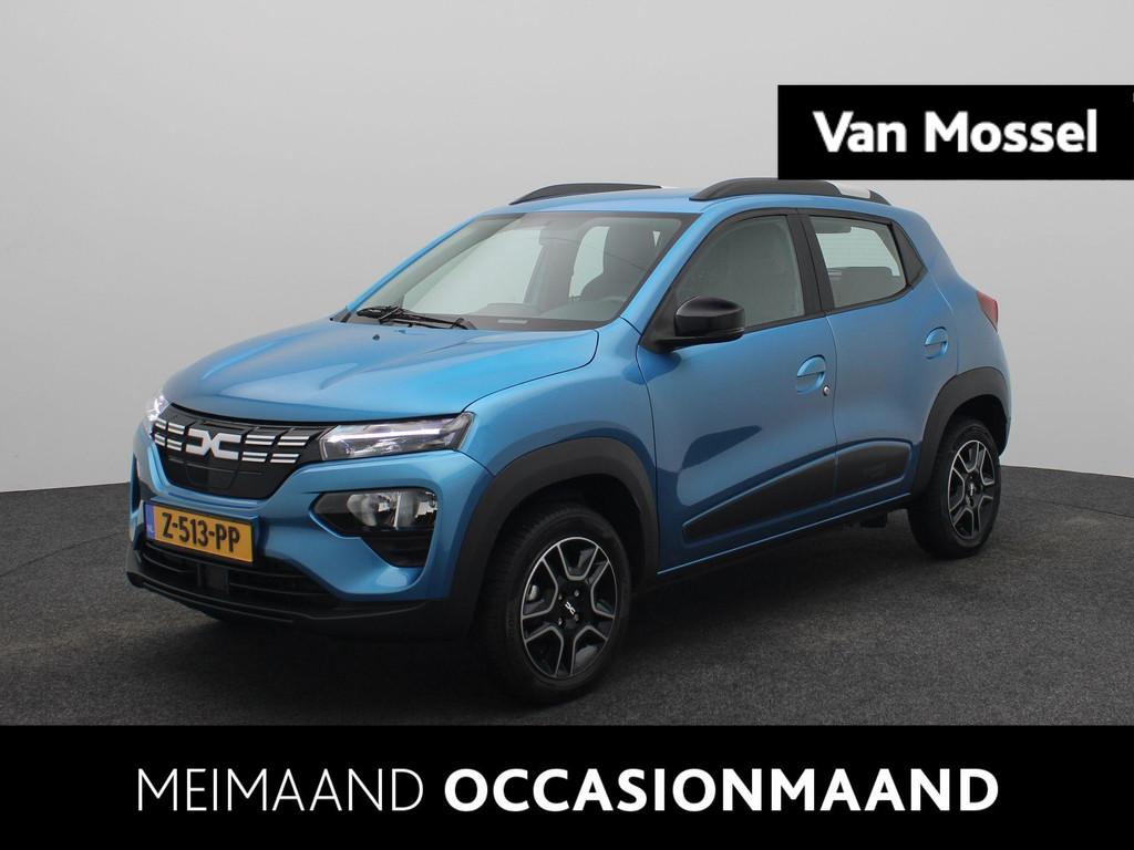 Dacia Spring Essential 27 kWh Achteruitrijcamera | Navigatie, Auto's, 12 maanden, Gebruikt, Zwart, Leder en Stof
