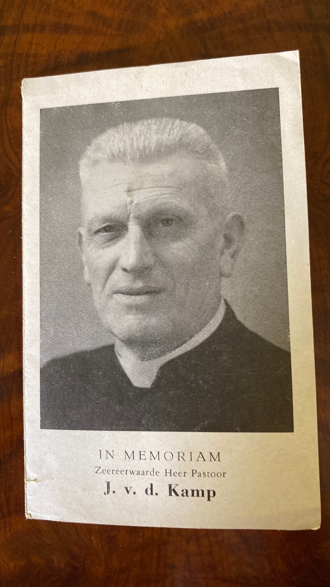 pastoor J vd Kamp 1887 Gemert 1960 Haps, Ophalen of Verzenden
