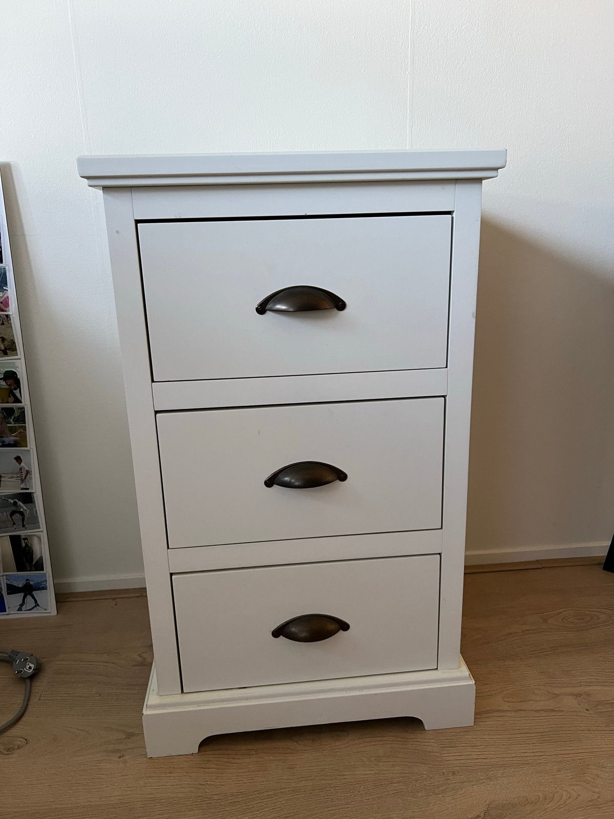Wit laag kastje met 3 lades - 75x45x39 cm, Ophalen, Minder dan 50 cm, Gebruikt, 3 of 4 laden