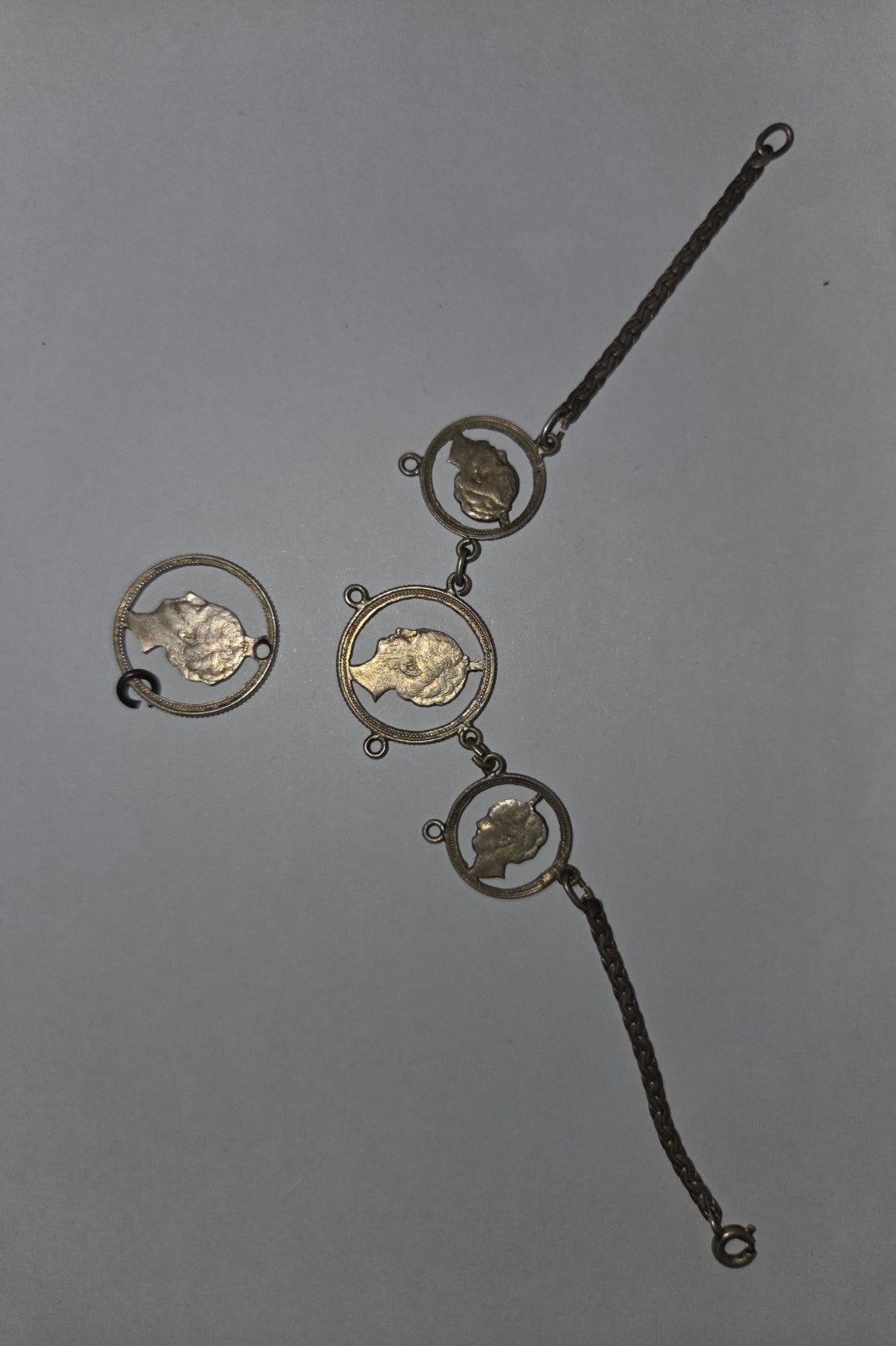 Unieke Set: Antieke Zilveren Wilhelmina Armband & Hanger t, Ophalen of Verzenden