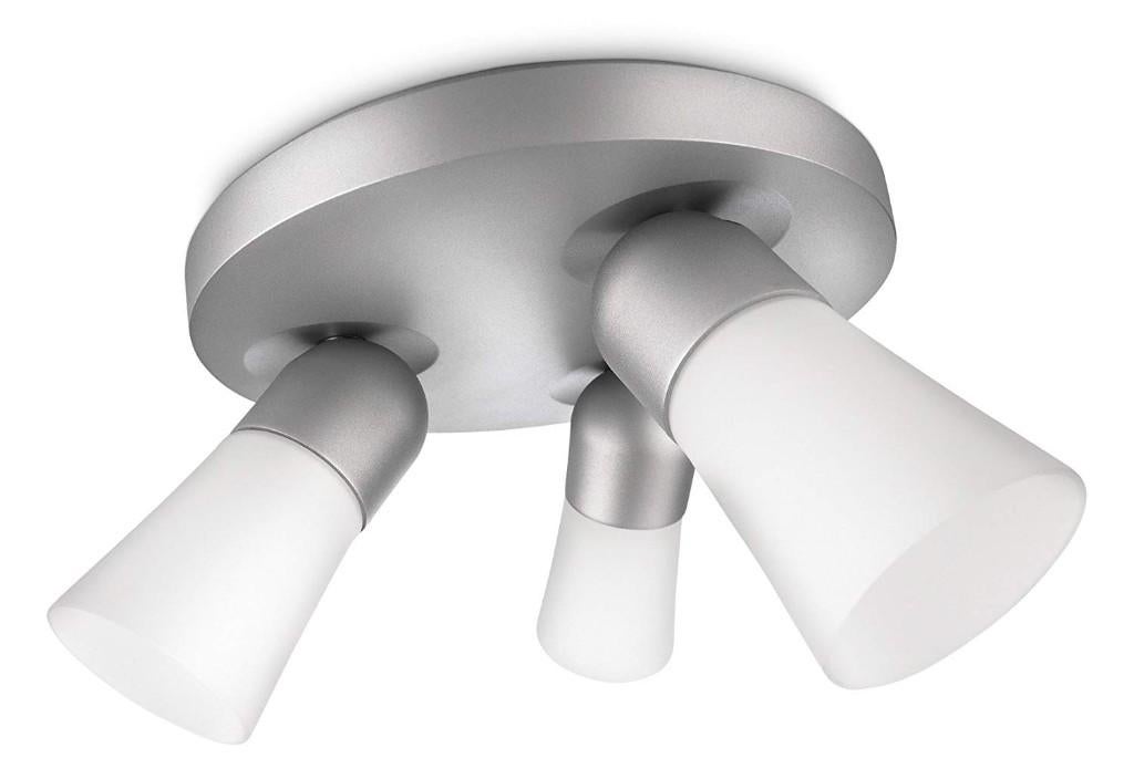 Plafondspot PHILIPS Ecomoods Cheer Aluminium 3x12W -55%!!!, Huis en Inrichting, Halogeen, Verstelbaar, E14 (klein), Nieuw