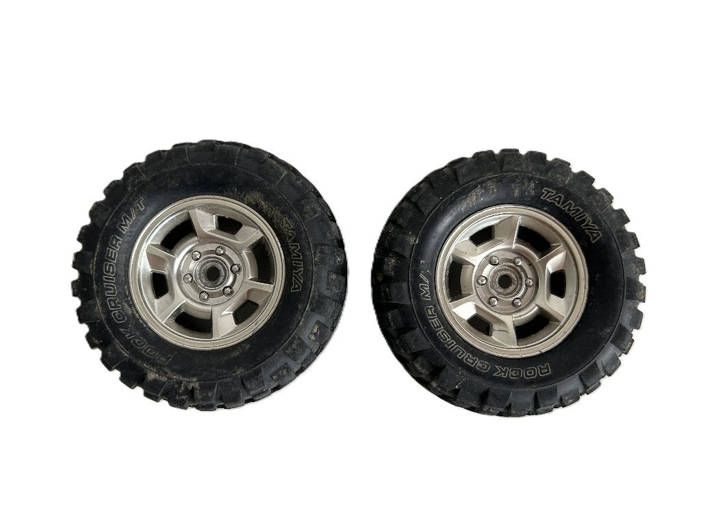 2x Tamiya Rock Cruiser banden 1/10 rc auto, Ophalen of Verzenden, Gebruikt, Onderdeel