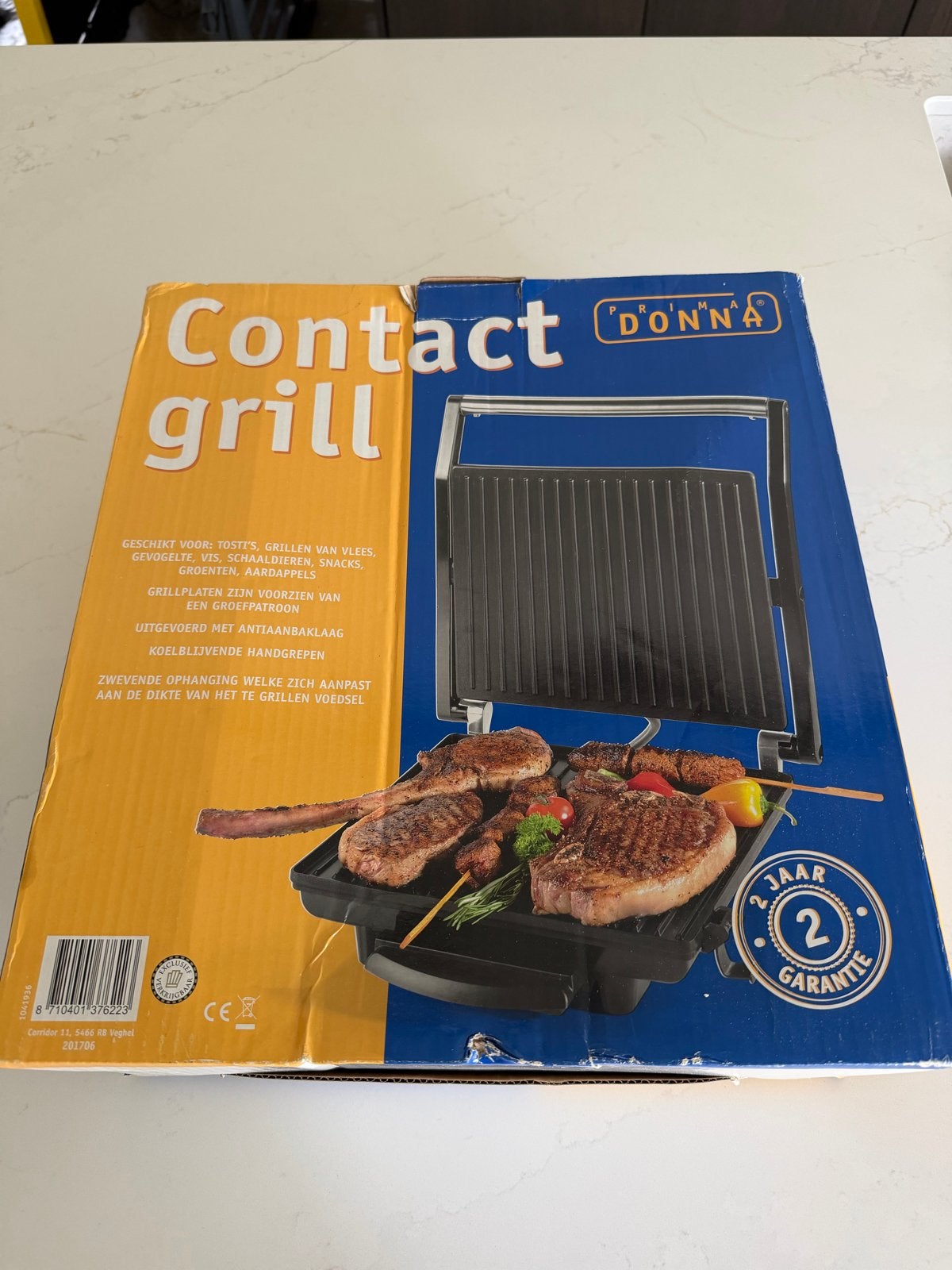 Prima Donna Contact Grill - Nieuw in doos, Witgoed en Apparatuur, Contactgrills, Ophalen, Nieuw