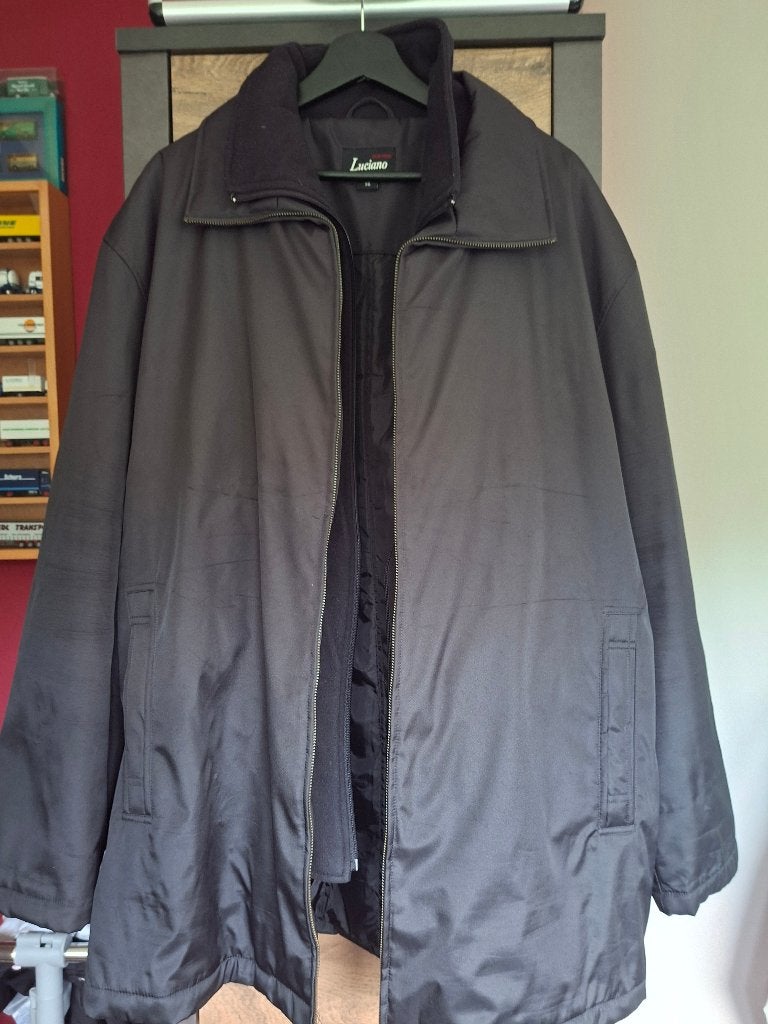 heren winterjas - maat 56 of XL - zwart, Zwart, Ophalen of Verzenden, Lucciano, Maat 56/58 (XL)