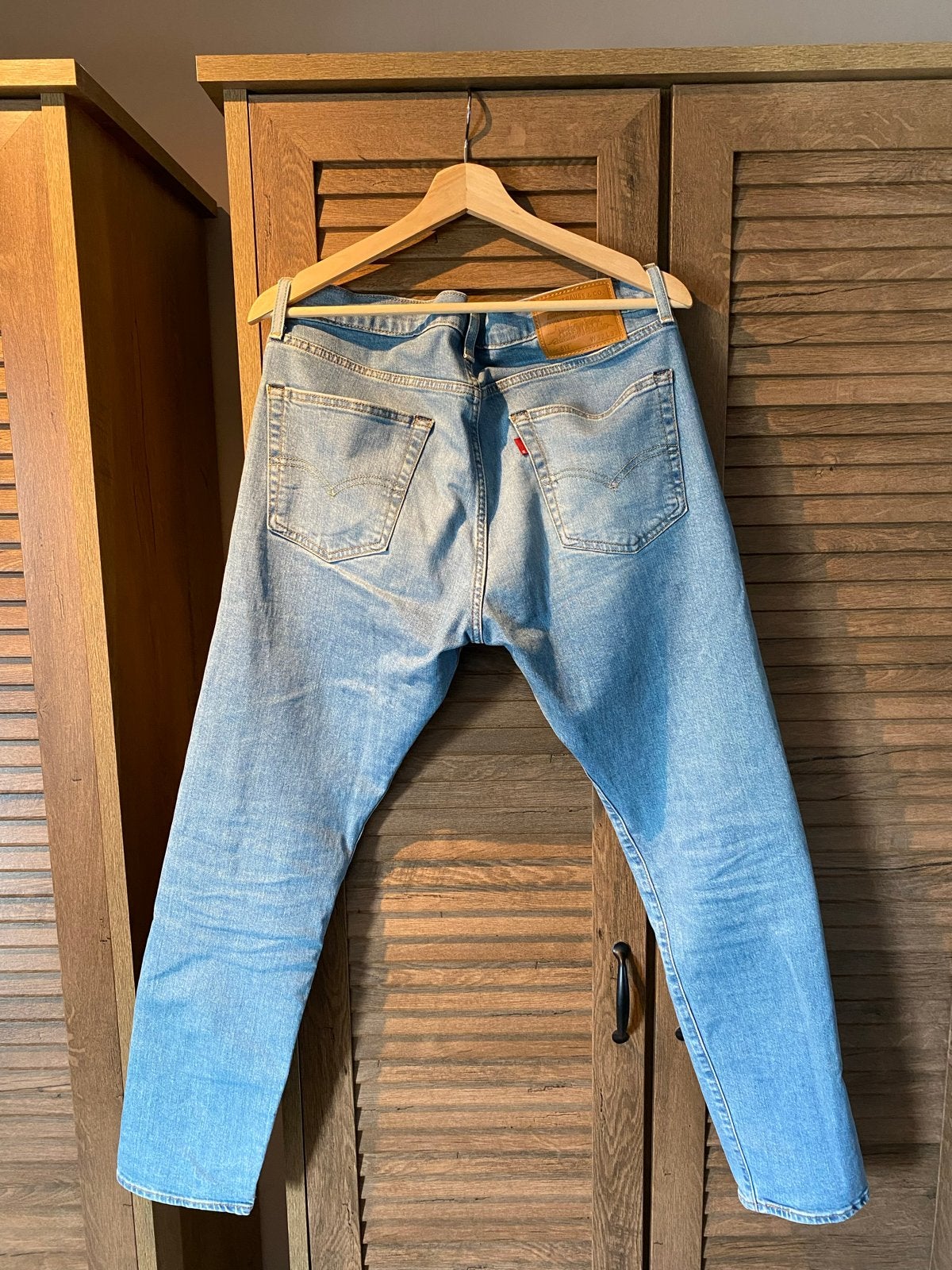 Levi’s 501 – W32 L32 – Lichtblauwe denim jeans, Ophalen of Verzenden, Gedragen, Blauw, W32 (confectie 46) of kleiner