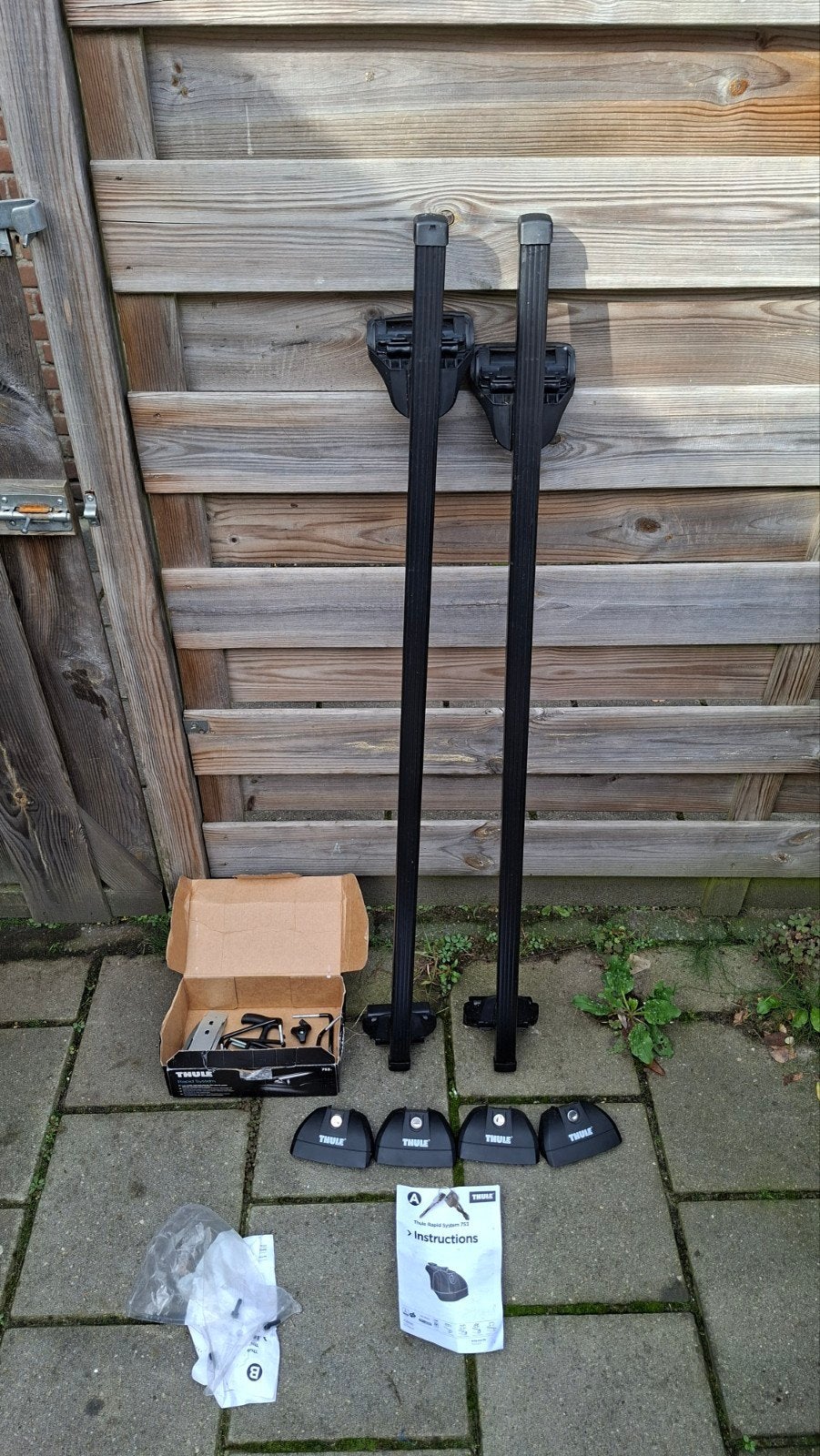 Thule dakdragers voor gesloten dakrails (incl. originele doo, Auto diversen, Ophalen, Zo goed als nieuw