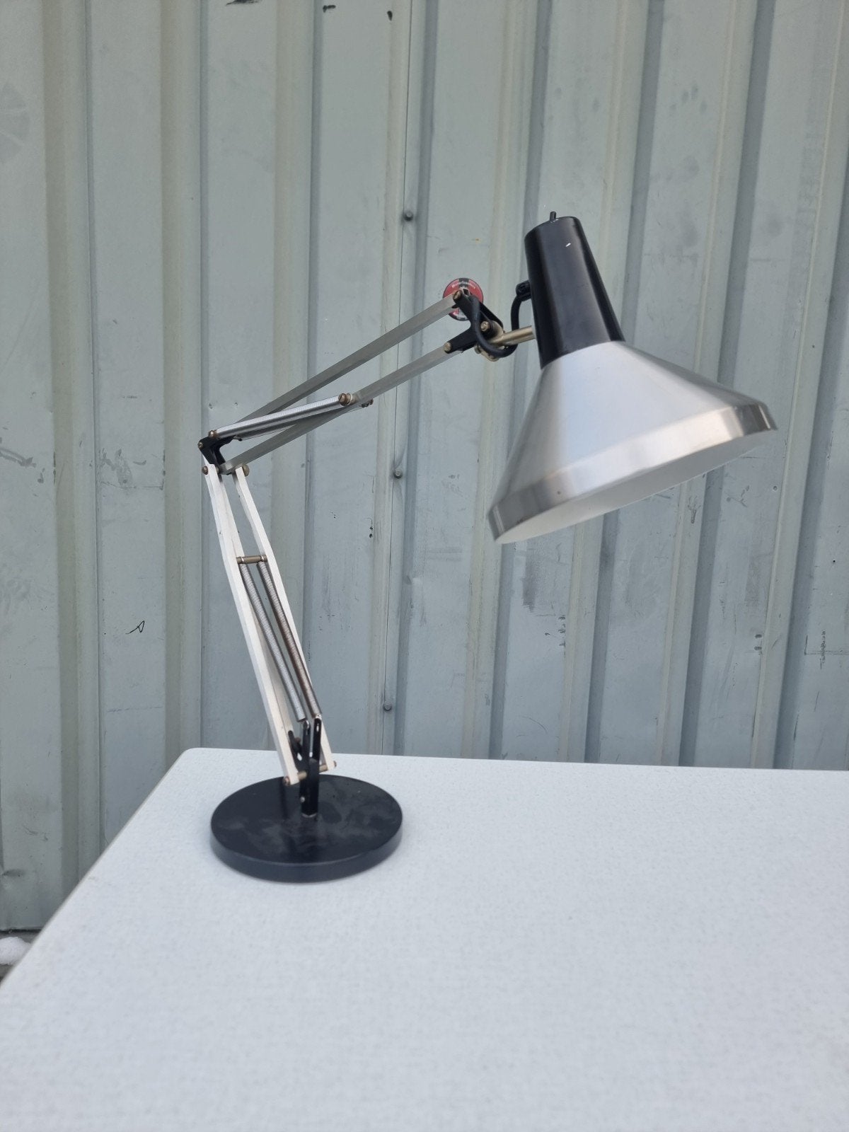 vintage bureaulamp industrieel industrieel  Hala Zeist, Huis en Inrichting, Bureaulamp, ,, Ophalen of Verzenden, ,