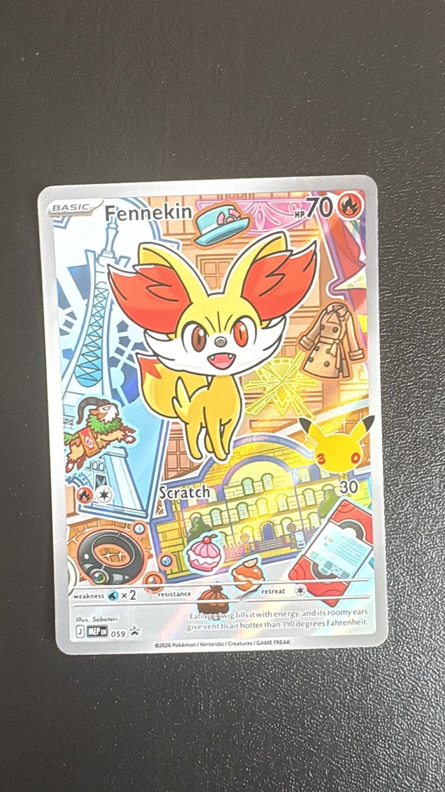 Fennekin 59/mep PROMO, Ophalen of Verzenden, Zo goed als nieuw, Losse kaart, Foil
