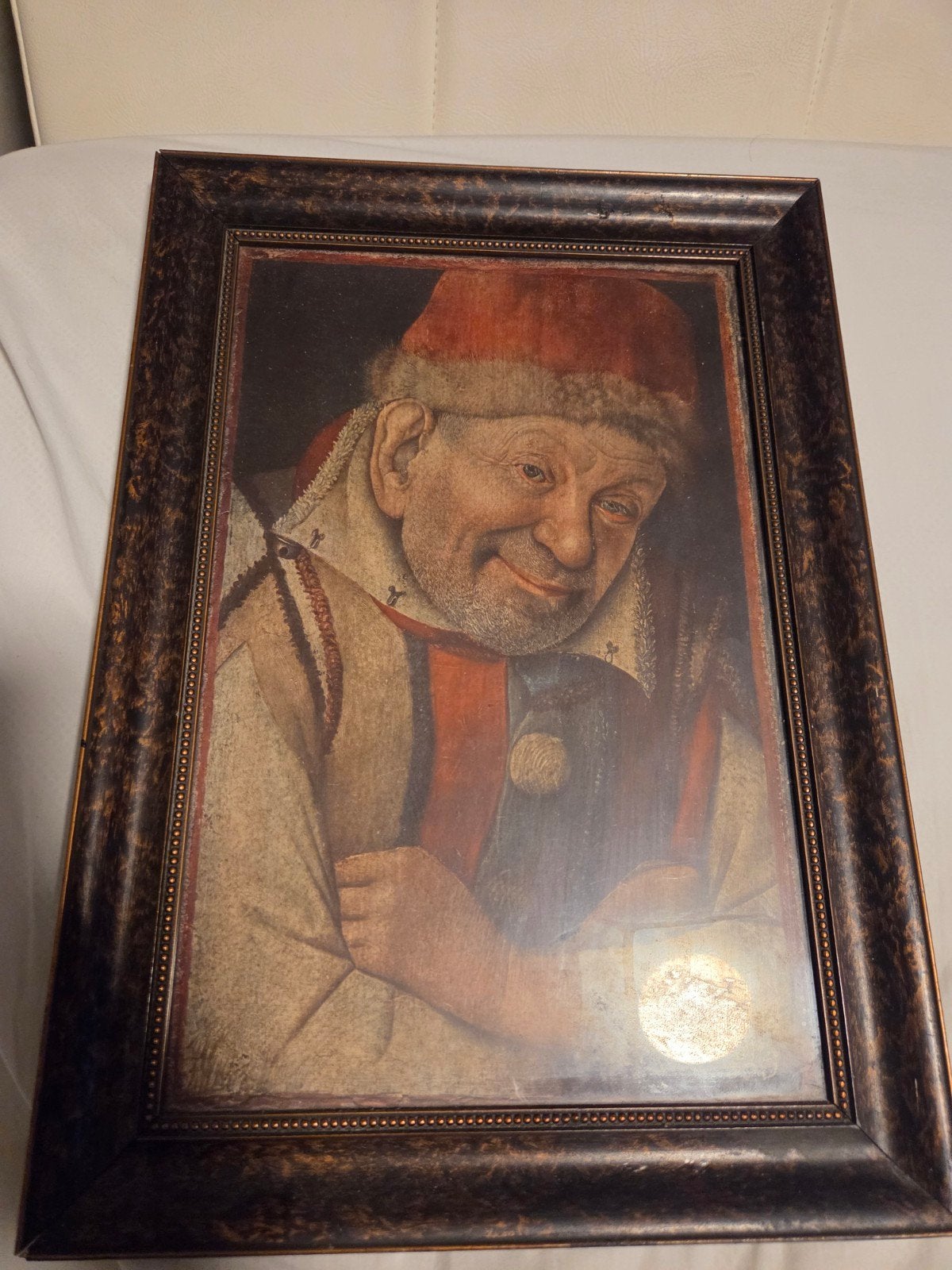 Oud Hollands schilderij: Lachende man met rode muts, Ophalen