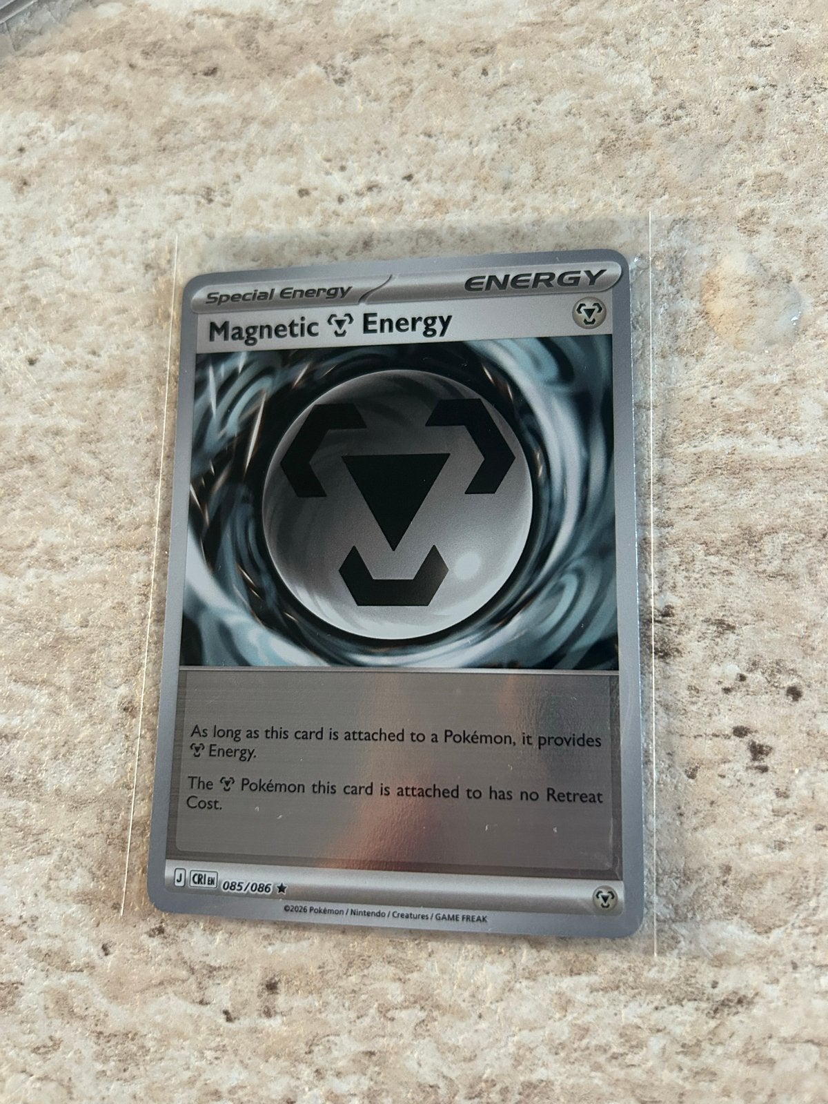 Pokémon Magnetic Energy (cri 085/086) reserve holo, Ophalen of Verzenden, Zo goed als nieuw, Losse kaart