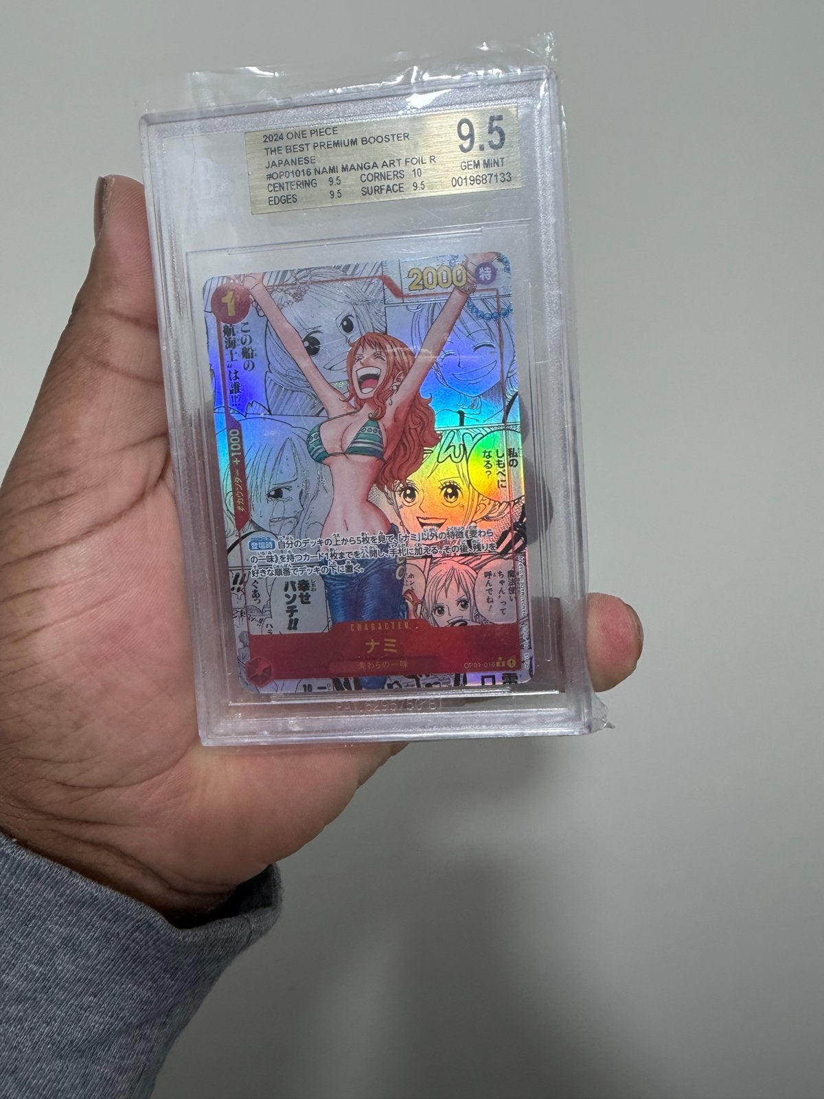 One Piece Nami Manga ArtGraded 9.5 GEM MINT   op01-16, Hobby en Vrije tijd, Verzamelkaartspellen | Magic the Gathering, Ophalen of Verzenden