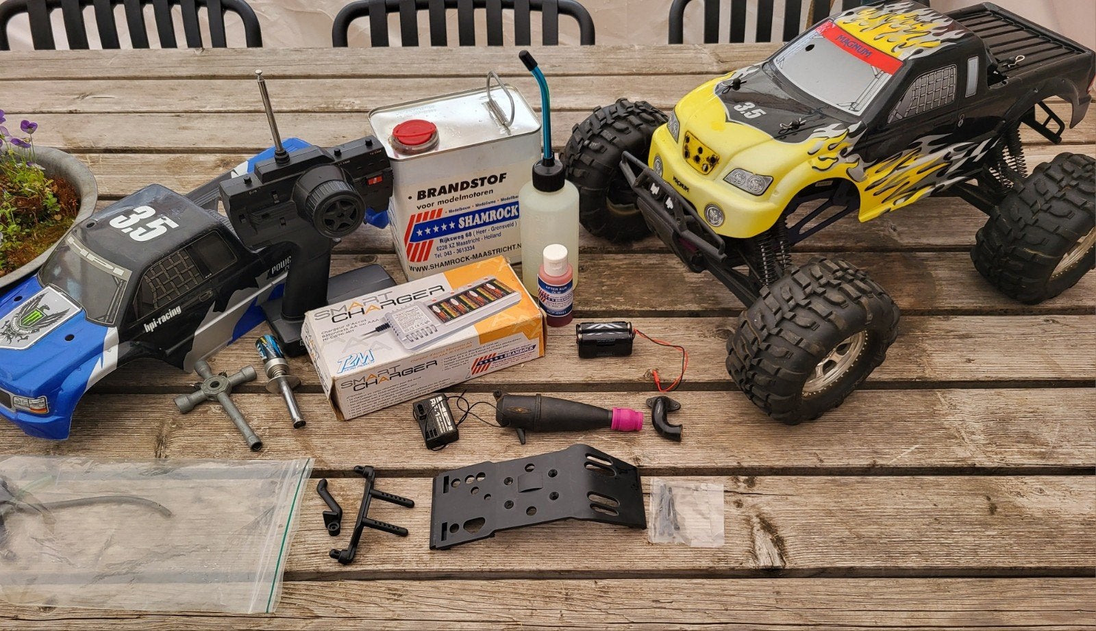 Hpi savage 1:8 nitro 3.5, Ophalen, Gebruikt, Auto offroad, Nitro