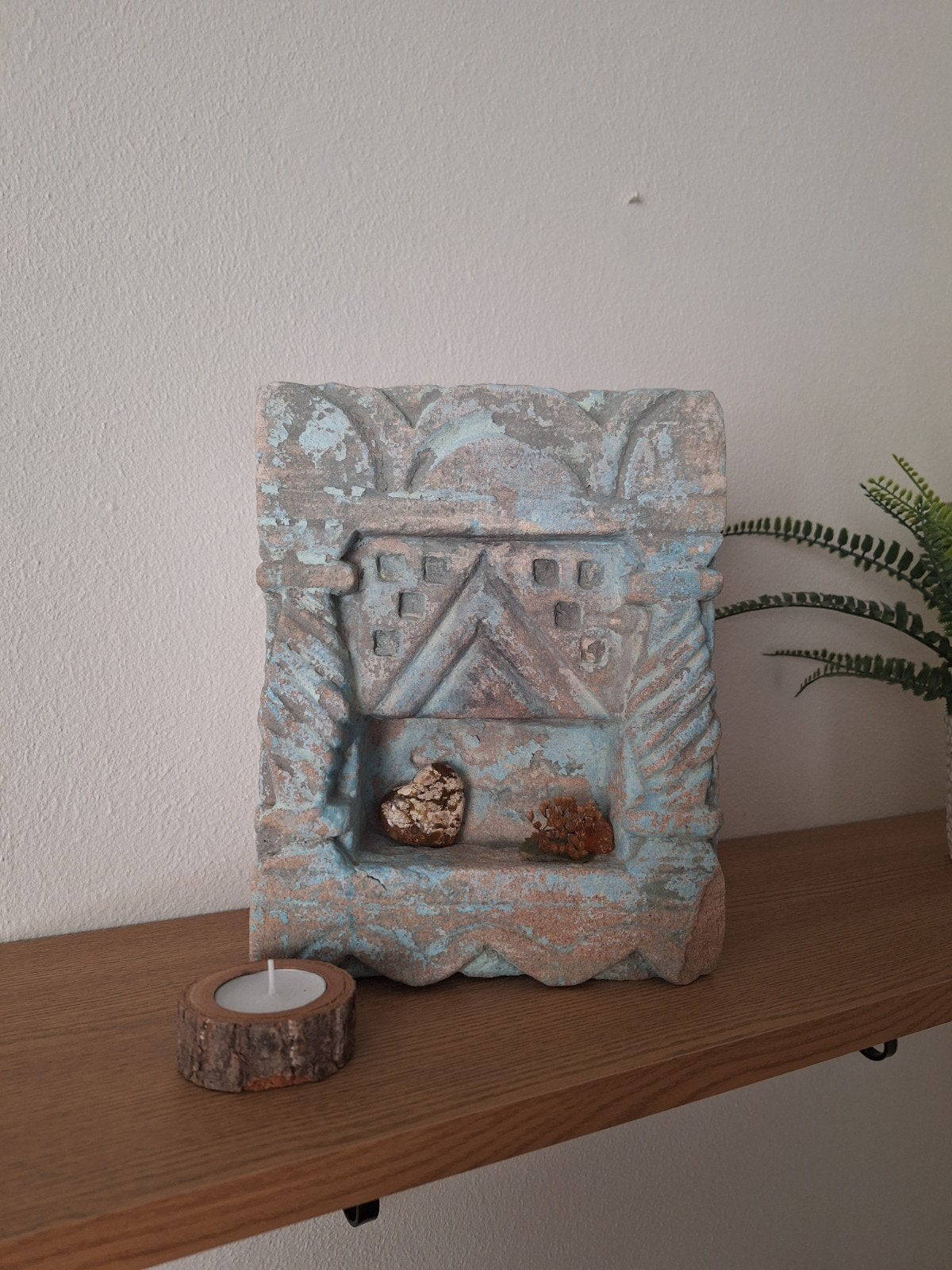 Authentiek Indiaas tempeltje / altaartje in pastelkleuren, Ophalen of Verzenden