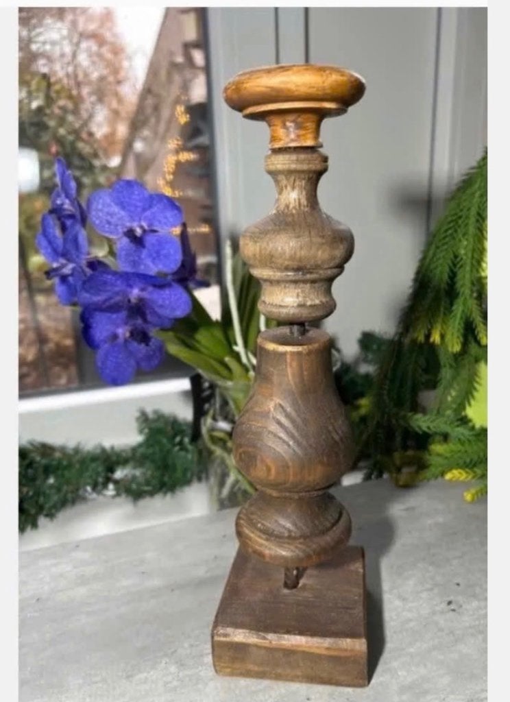 Antieke oude houten Hoedenstandaard 30 cm hoog, Ophalen of Verzenden