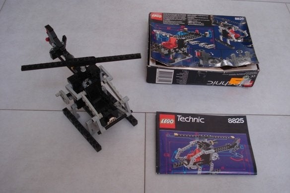Techn Lego 8825 helicopter night chopper, bouwbeschr en doos, Lego, Inclusief instructies, Ophalen of Verzenden, Zo goed als nieuw