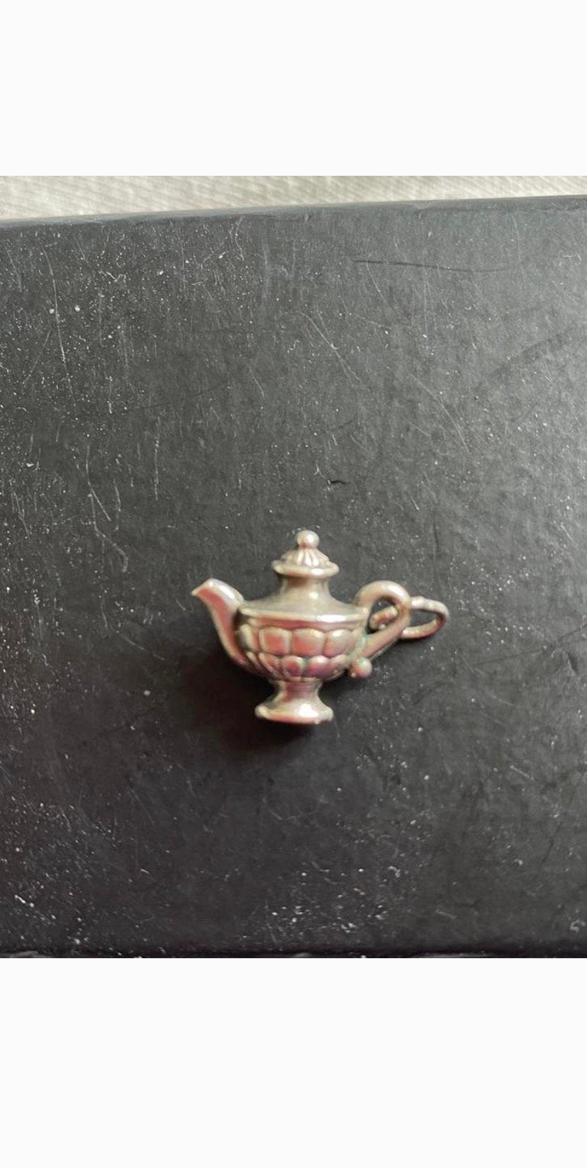 Zilveren bedel hanger Engelse theepot helemaal gaaf!, Overige merken, Ophalen of Verzenden, Zo goed als nieuw, 4 bedels of meer