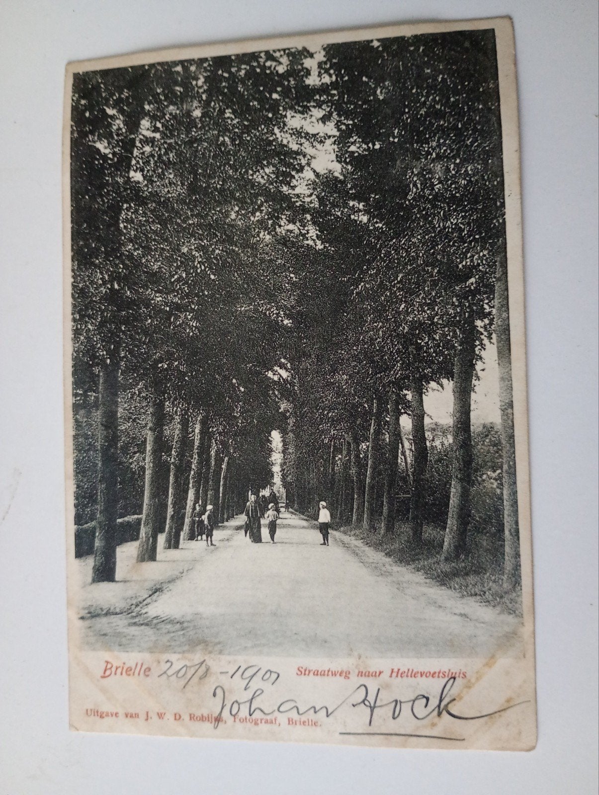 Brielle Straatweg naar Hellevoetsluis 1901, Ophalen of Verzenden, Voor 1920, Gelopen, Zuid-Holland