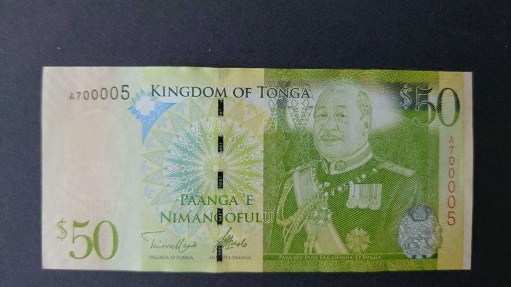 ** Tonga 50 pa'anga 2009 UNC p42b extreem low number!  **, Ophalen of Verzenden, Los biljet