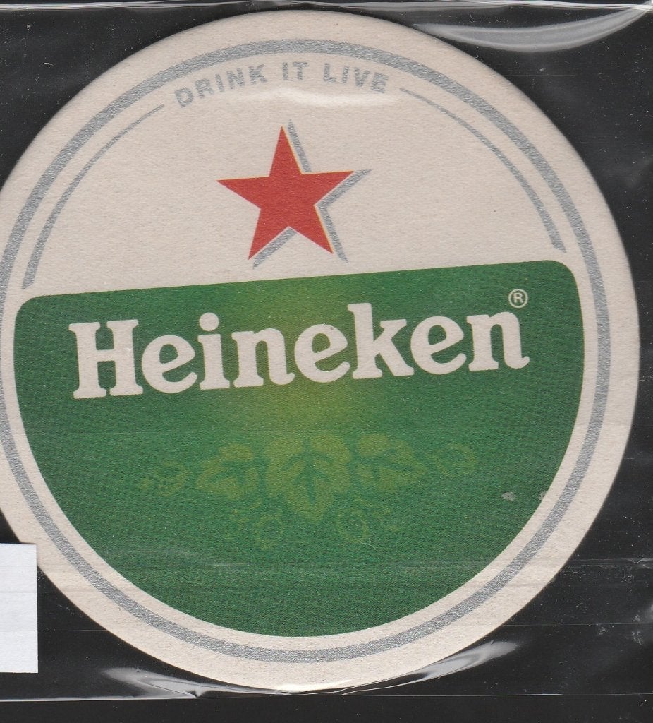 Bierviltje Heineken A 589, Ophalen of Verzenden, Gebruikt, Viltje(s), Heineken