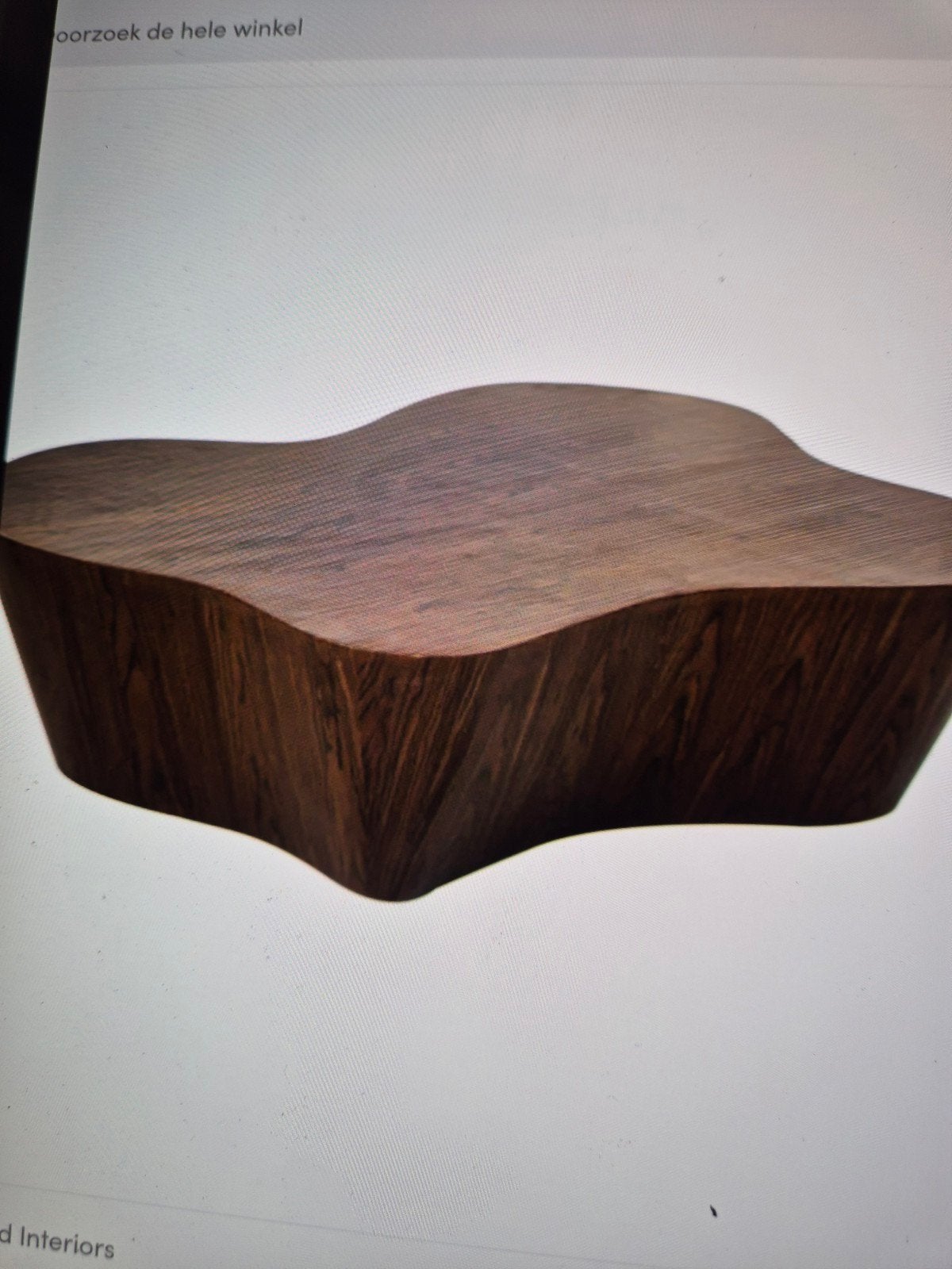 Richmond LUX aanbieding Salontafel Quintino walnoot, Ophalen, 100 tot 150 cm, Nieuw, 50 tot 100 cm