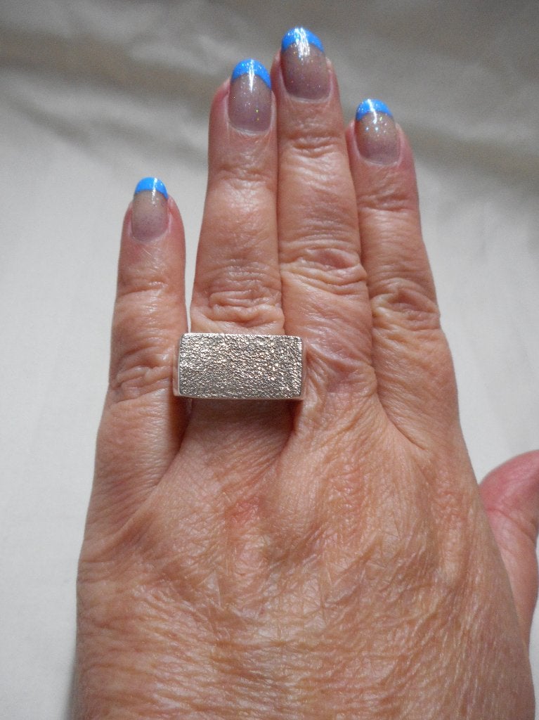 Zilveren modernist ring maat 18 nr.1524, 18 tot 19, Verzenden, Zo goed als nieuw, Dame