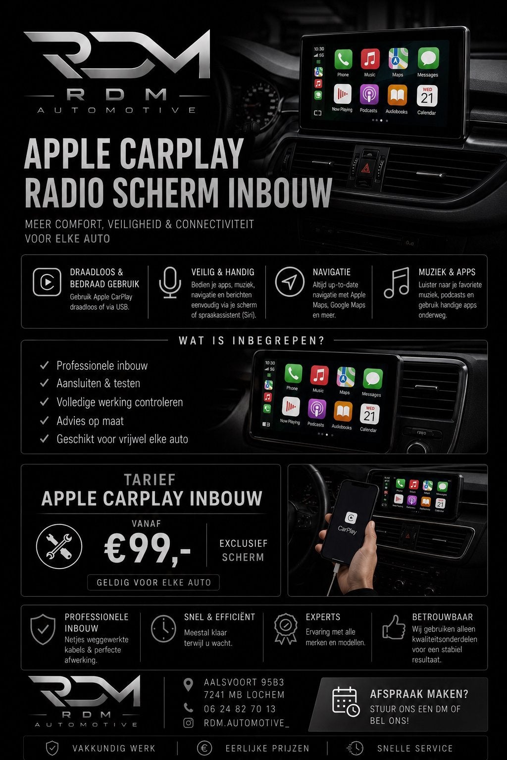 📱 APPLE CARPLAY INBOUW BIJ RDM AUTOMOTIVE 📱, Ophalen