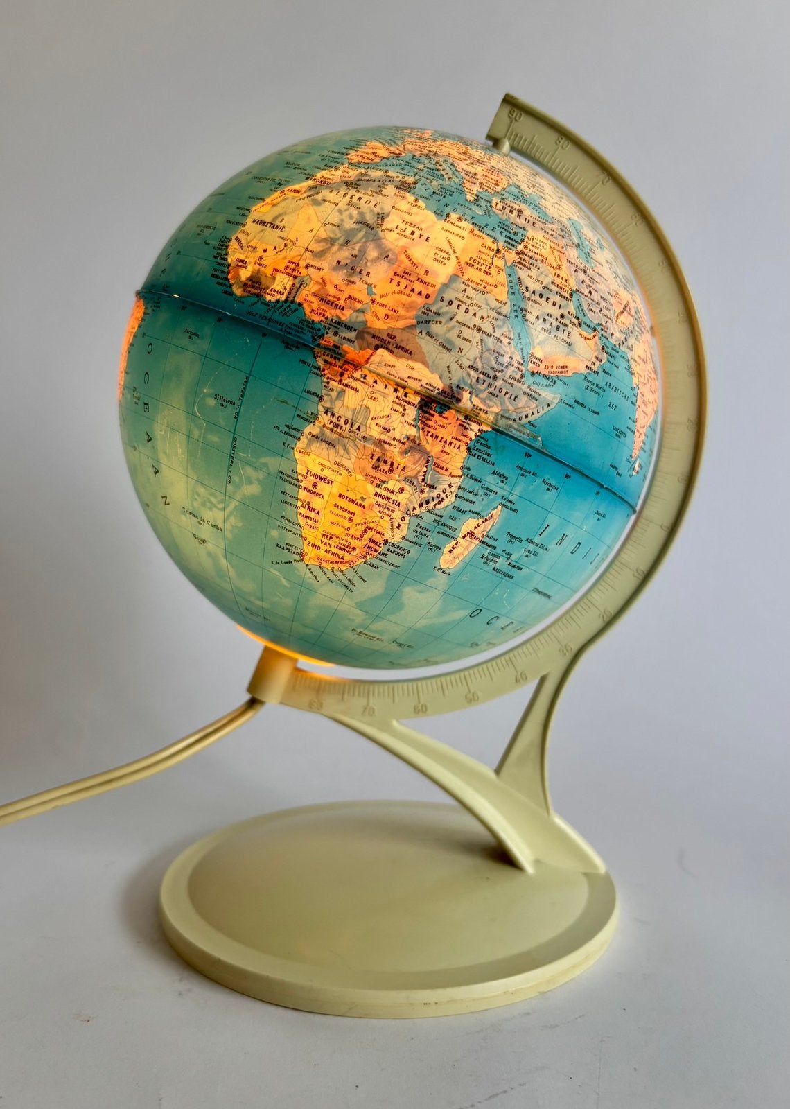 Vintage Eerste Nederlandsche Globe – Industrie Zwolle ‘70, Huis en Inrichting, Woonaccessoires | Wereldbollen, -, -, Ophalen of Verzenden