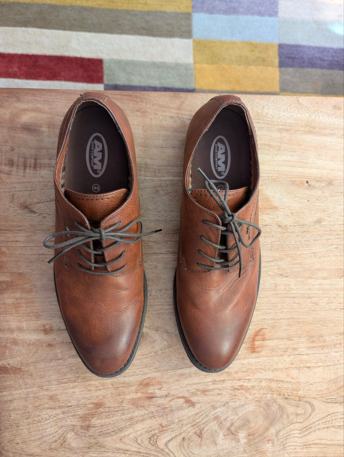 AM Shoe Company Nette Schoenen Maat 46, leer., Am shoe company, Bruin, Overige typen, Ophalen of Verzenden