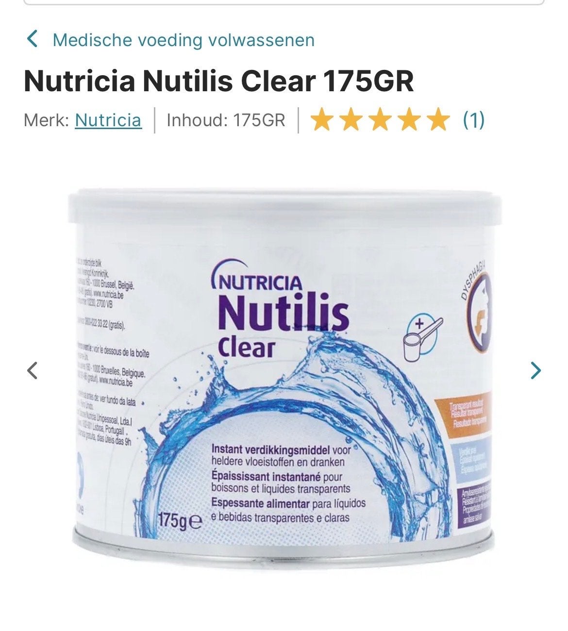 Nutilis clear verdikkingsmiddel, Ophalen of Verzenden, Nieuw