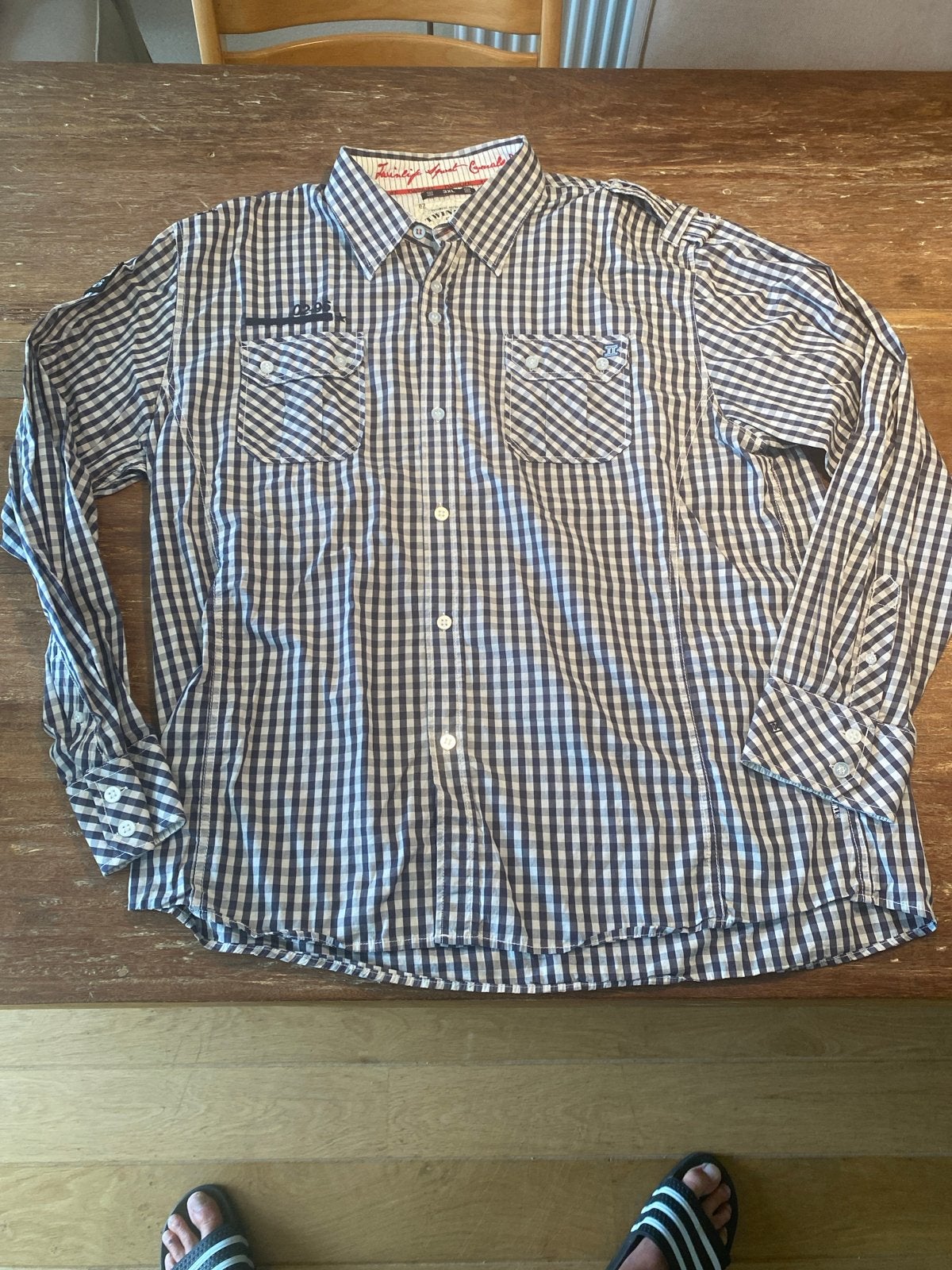 Twinlife Geruit Overhemd - Maat 3XL, Ophalen of Verzenden, Zo goed als nieuw, Blauw, Overige halswijdtes