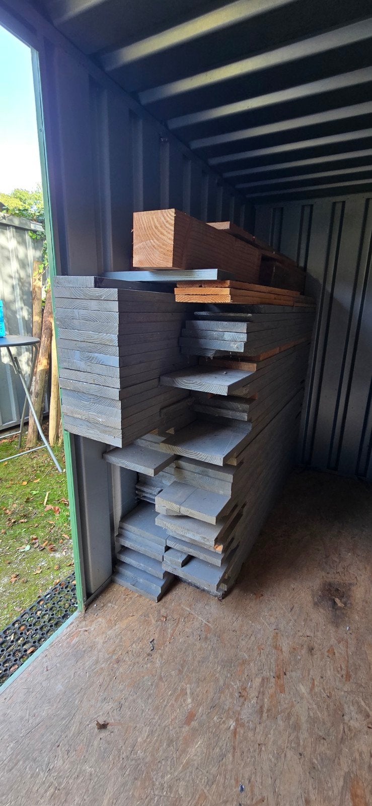 Diverse partij hout: planken en balken, Doe-het-zelf en Verbouw, Ophalen, Gebruikt, 25 tot 50 mm, Plank
