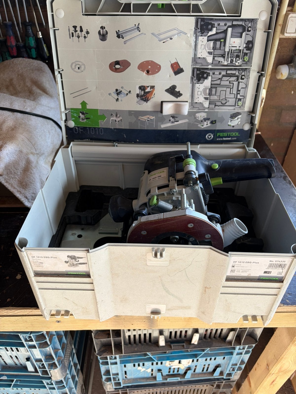 Festool bovenfrees 1010, Ophalen, Zo goed als nieuw, Elektrisch, Bovenfrees