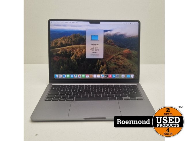 Apple Macbook Air M2 2022 8GB 256GB Space Gray, Computers en Software, Apple Macbooks, Apple, Zo goed als nieuw, Support@apple.com