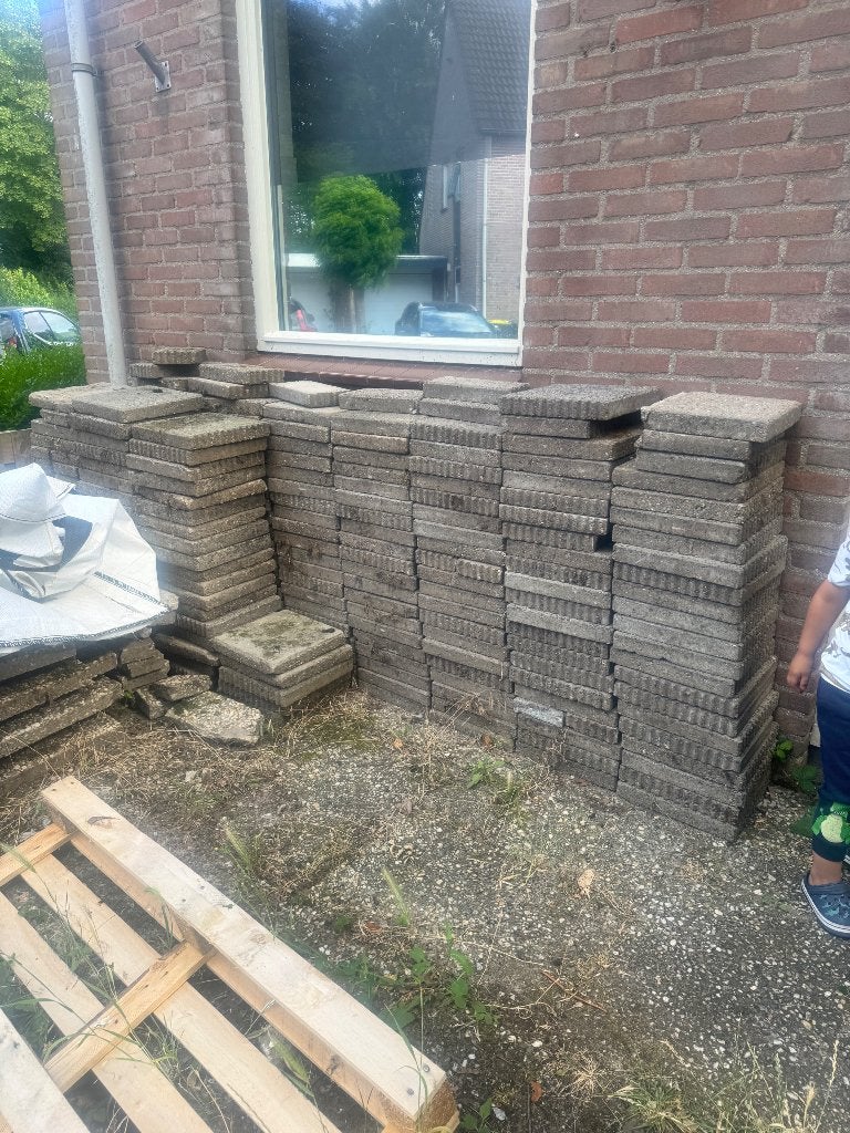 Gratis tuintegels 30x30x4,5 cm, Tuin en Terras, Tegels en Klinkers, Gebruikt, Terrastegels, Beton, Ophalen