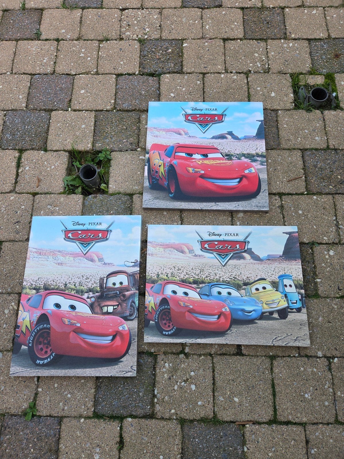 Cars Mc Queen canvas 3 luik, Huis en Inrichting, Ophalen, Minder dan 50 cm, Gebruikt, Print