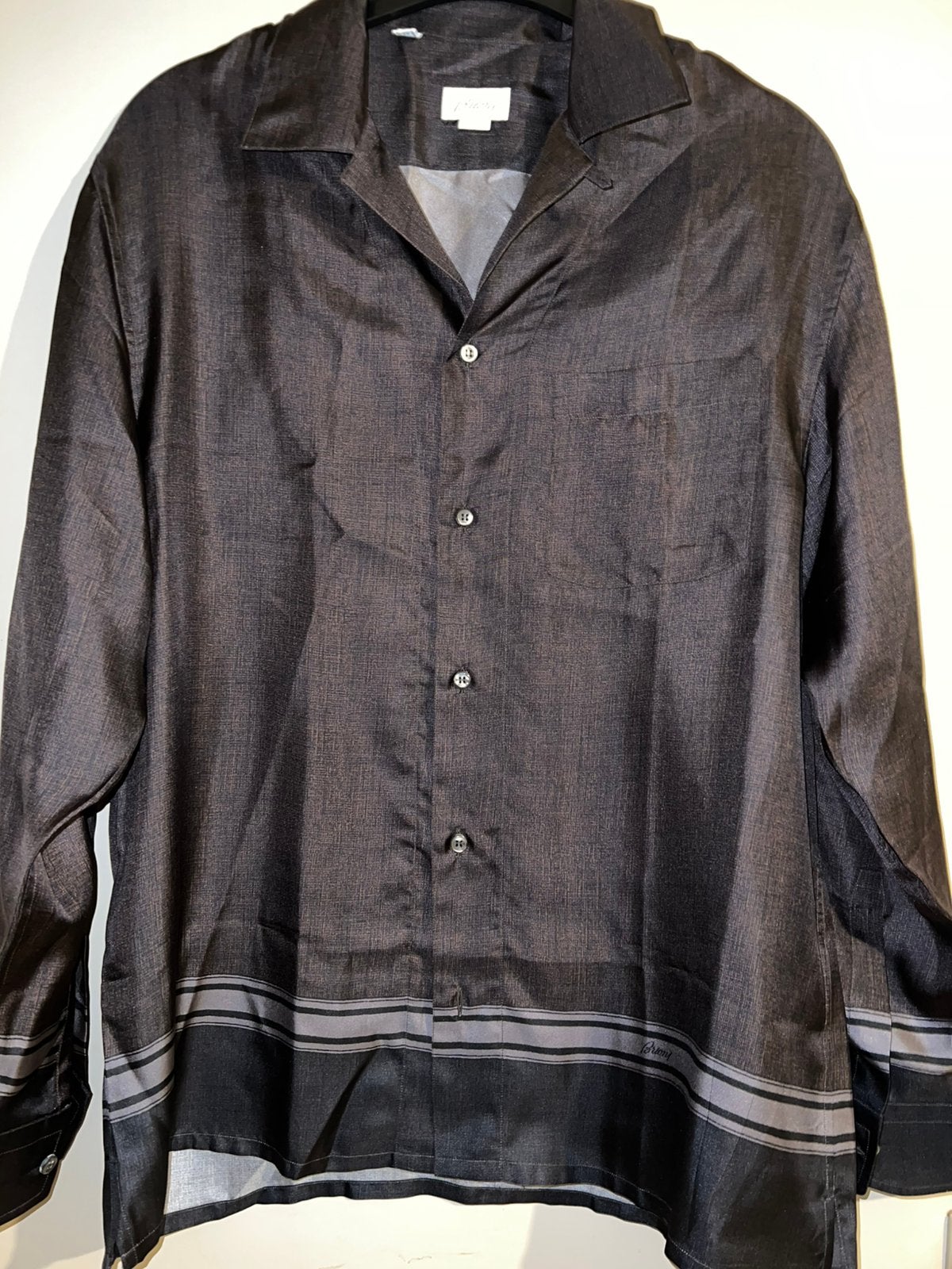 Brioni zijden overhemd, Ophalen of Verzenden, Nieuw, Halswijdte 43/44 (XL)