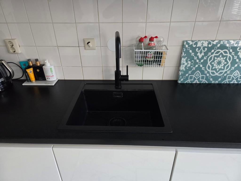 Nette hoogglans witte keuken met Siemens apparatuur, Gebruikt, Wit, Enkelwandige keuken, Ophalen of Verzenden