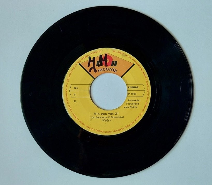 M'n Zus van 21    Petra, Cd's en Dvd's, Vinyl Singles, Gebruikt, 7 inch, Ophalen of Verzenden, Overige typen