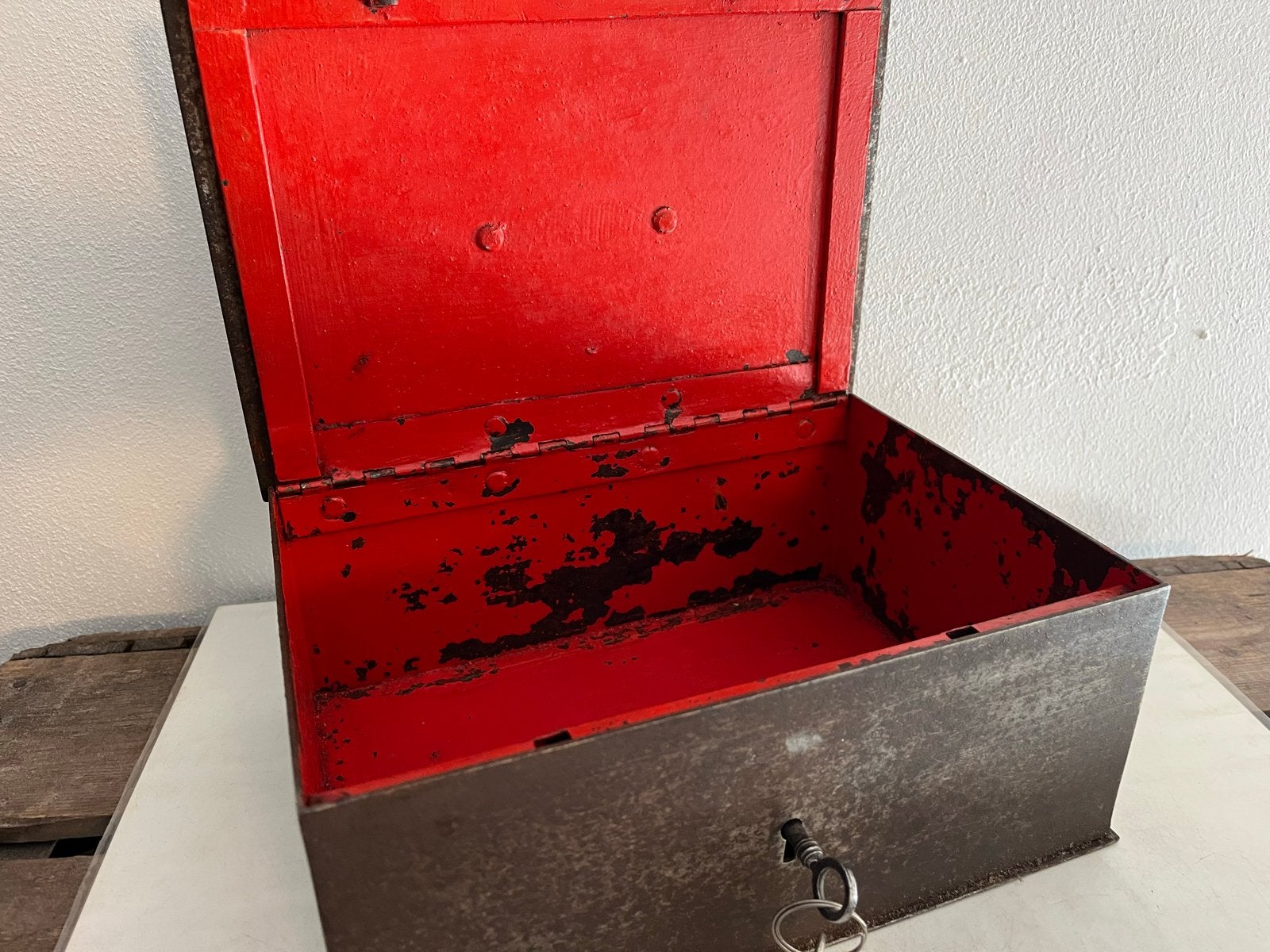 Set van 3 vintage geldkisten met sleutel, Ophalen of Verzenden